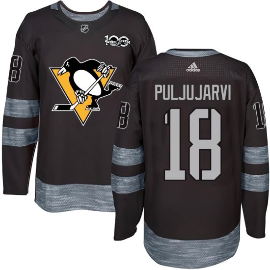 Jesse Puljujarvi Pittsburgh Penguins Authentic 1917-2017 100th Anniversary Jersey - Black