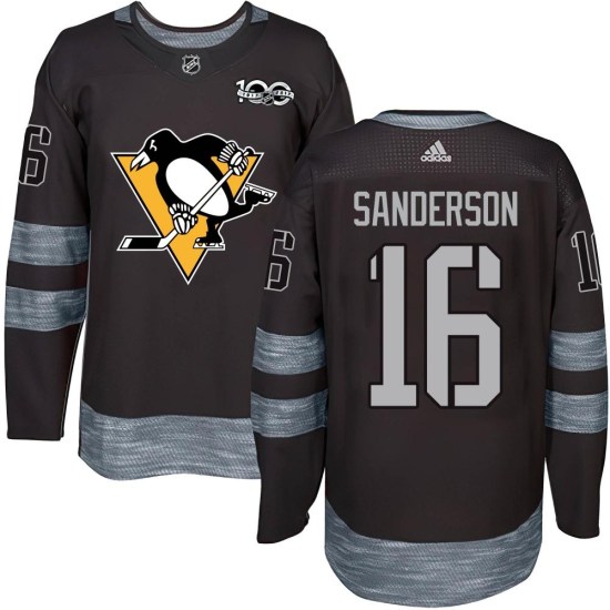 Derek Sanderson Pittsburgh Penguins Authentic 1917-2017 100th Anniversary Jersey - Black