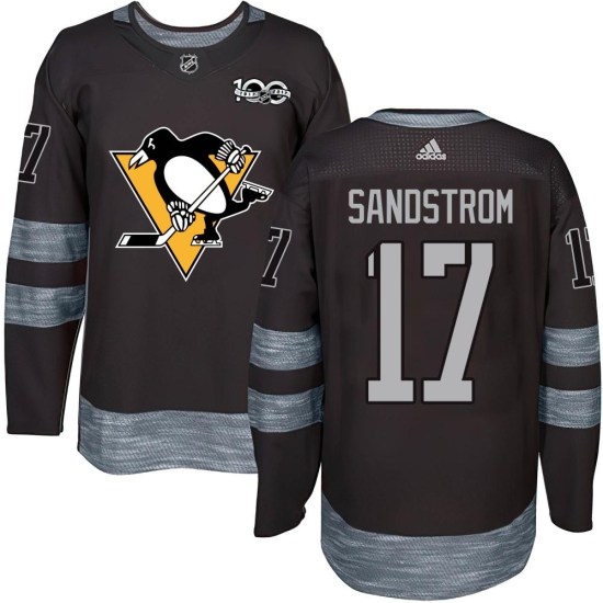 Tomas Sandstrom Pittsburgh Penguins Authentic 1917-2017 100th Anniversary Jersey - Black