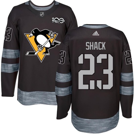 Eddie Shack Pittsburgh Penguins Authentic 1917-2017 100th Anniversary Jersey - Black