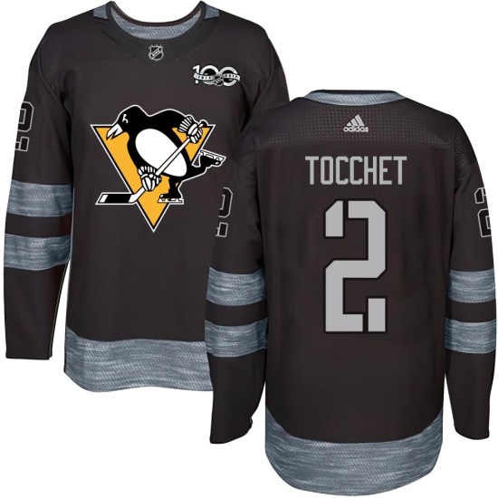 Rick Tocchet Pittsburgh Penguins Authentic 1917-2017 100th Anniversary Jersey - Black