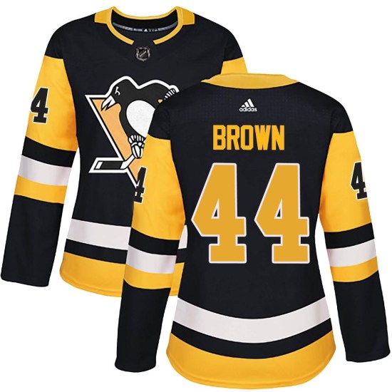 Rob Brown Pittsburgh Penguins Women's Authentic Home Adidas Jersey - Black