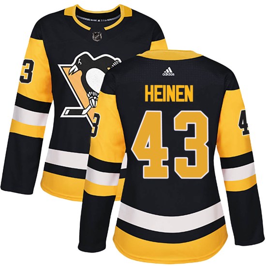 Danton Heinen Pittsburgh Penguins Women's Authentic Home Adidas Jersey - Black
