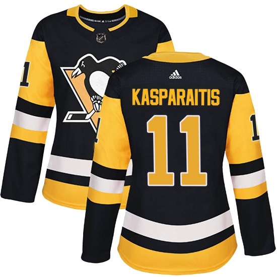 Darius Kasparaitis Pittsburgh Penguins Women's Authentic Home Adidas Jersey - Black