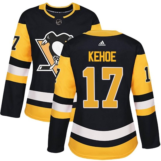 Rick Kehoe Pittsburgh Penguins Women's Authentic Home Adidas Jersey - Black