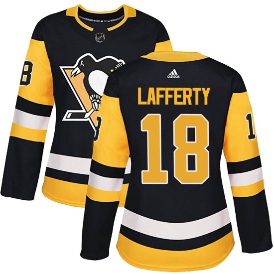 Sam Lafferty Pittsburgh Penguins Women's Authentic Home Adidas Jersey - Black
