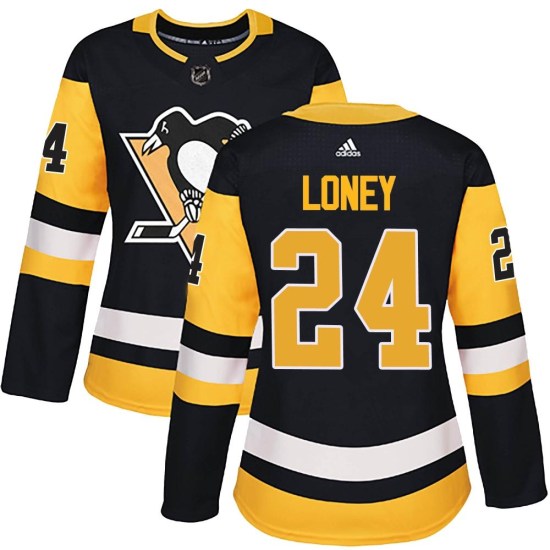 Troy Loney Pittsburgh Penguins Women's Authentic Home Adidas Jersey - Black