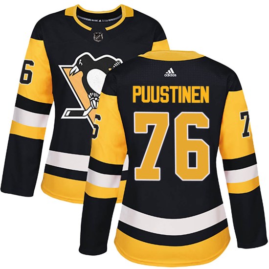 Valtteri Puustinen Pittsburgh Penguins Women's Authentic Home Adidas Jersey - Black