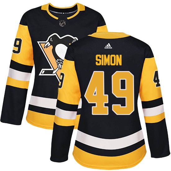 Dominik Simon Pittsburgh Penguins Women's Authentic Home Adidas Jersey - Black