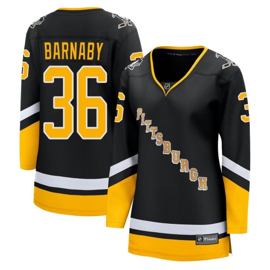 Matthew Barnaby Pittsburgh Penguins Women's Premier 2021/22 Alternate Breakaway Player Fanatics Branded Jersey - Black