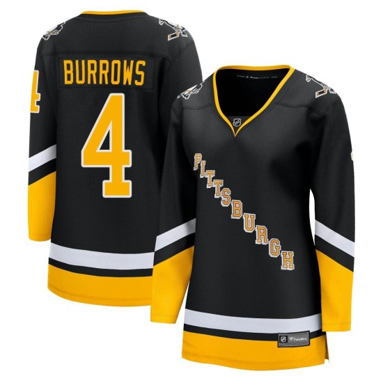 Dave Burrows Pittsburgh Penguins Women's Premier 2021/22 Alternate Breakaway Player Fanatics Branded Jersey - Black