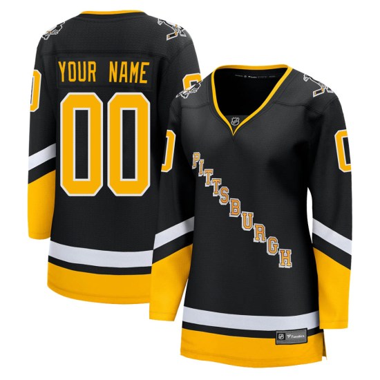 Custom Pittsburgh Penguins Women's Premier Custom 2021/22 Alternate Breakaway Player Fanatics Branded Jersey - Black