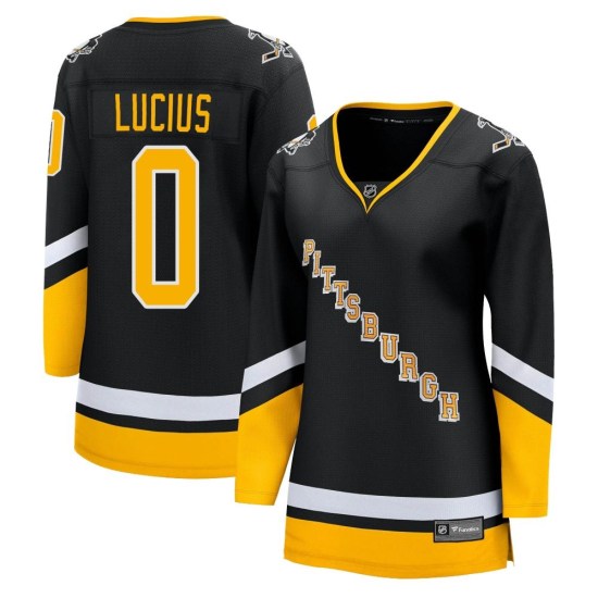 Cruz Lucius Pittsburgh Penguins Women's Premier 2021/22 Alternate Breakaway Player Fanatics Branded Jersey - Black
