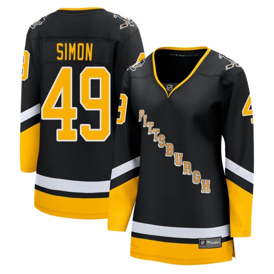Dominik Simon Pittsburgh Penguins Women's Premier 2021/22 Alternate Breakaway Player Fanatics Branded Jersey - Black