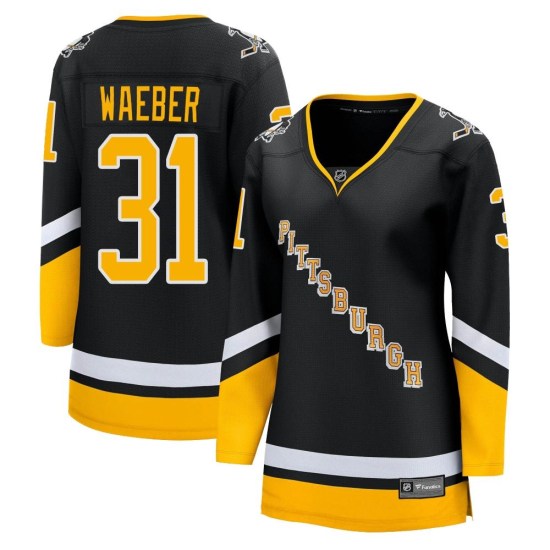 Ludovic Waeber Pittsburgh Penguins Women's Premier 2021/22 Alternate Breakaway Player Fanatics Branded Jersey - Black