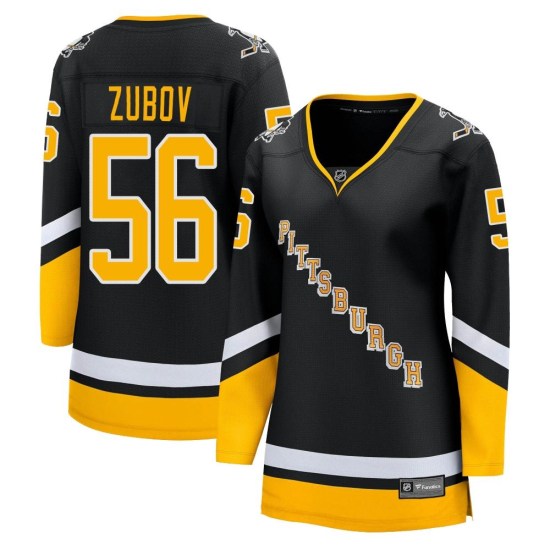 Sergei Zubov Pittsburgh Penguins Women's Premier 2021/22 Alternate Breakaway Player Fanatics Branded Jersey - Black