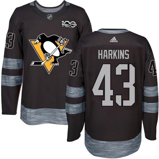 Jansen Harkins Pittsburgh Penguins Youth Authentic 1917-2017 100th Anniversary Jersey - Black