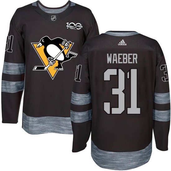 Ludovic Waeber Pittsburgh Penguins Youth Authentic 1917-2017 100th Anniversary Jersey - Black