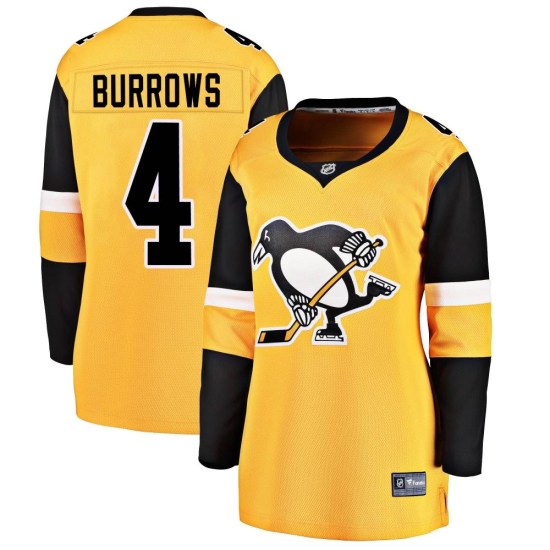 Dave Burrows Pittsburgh Penguins Women's Breakaway Alternate Fanatics Branded Jersey - Gold