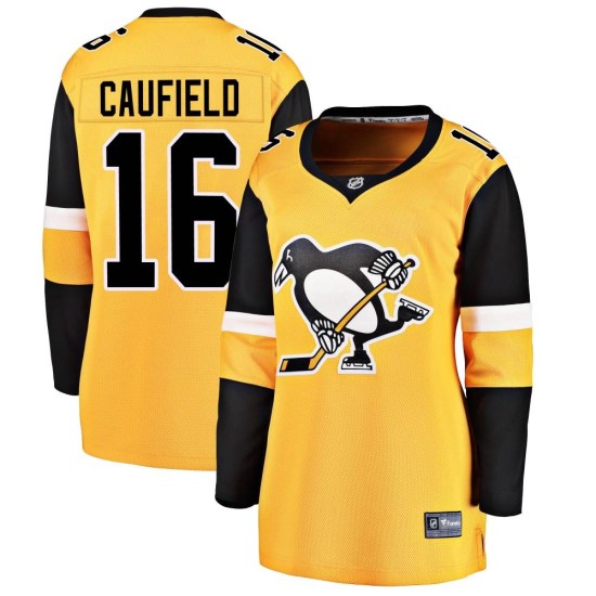 Jay Caufield Pittsburgh Penguins Women's Breakaway Alternate Fanatics Branded Jersey - Gold