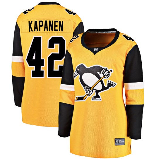 Kasperi Kapanen Pittsburgh Penguins Women's Breakaway Alternate Fanatics Branded Jersey - Gold