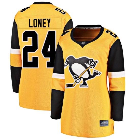 Troy Loney Pittsburgh Penguins Women's Breakaway Alternate Fanatics Branded Jersey - Gold