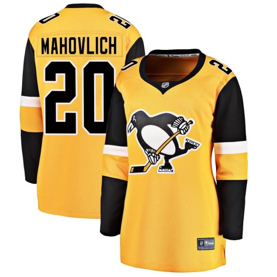Peter Mahovlich Pittsburgh Penguins Women's Breakaway Alternate Fanatics Branded Jersey - Gold