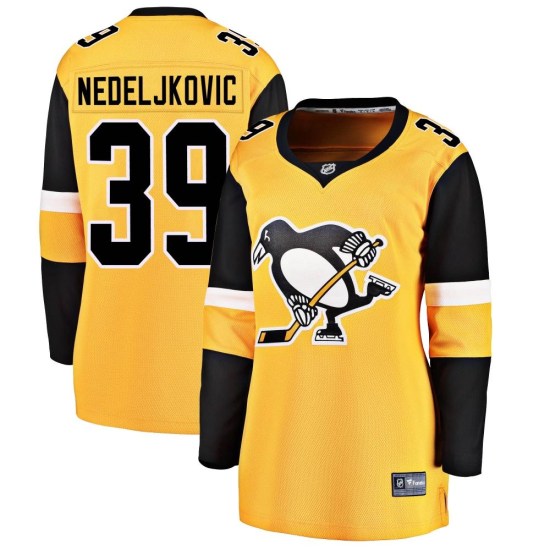 Alex Nedeljkovic Pittsburgh Penguins Women's Breakaway Alternate Fanatics Branded Jersey - Gold