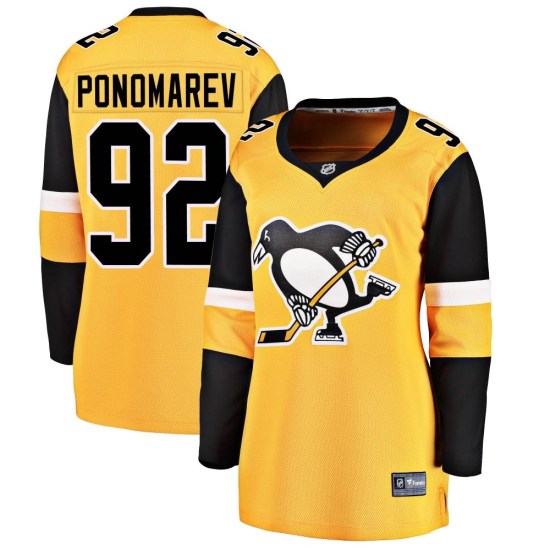 Vasily Ponomarev Pittsburgh Penguins Women's Breakaway Alternate Fanatics Branded Jersey - Gold