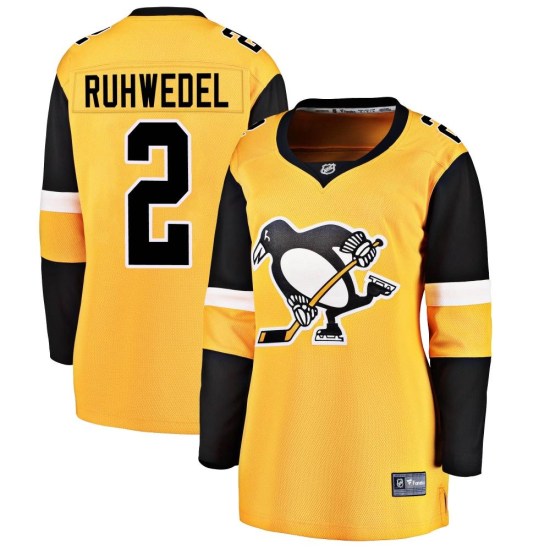 Chad Ruhwedel Pittsburgh Penguins Women's Breakaway Alternate Fanatics Branded Jersey - Gold