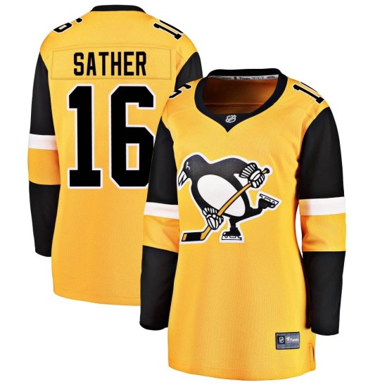 Glen Sather Pittsburgh Penguins Women's Breakaway Alternate Fanatics Branded Jersey - Gold