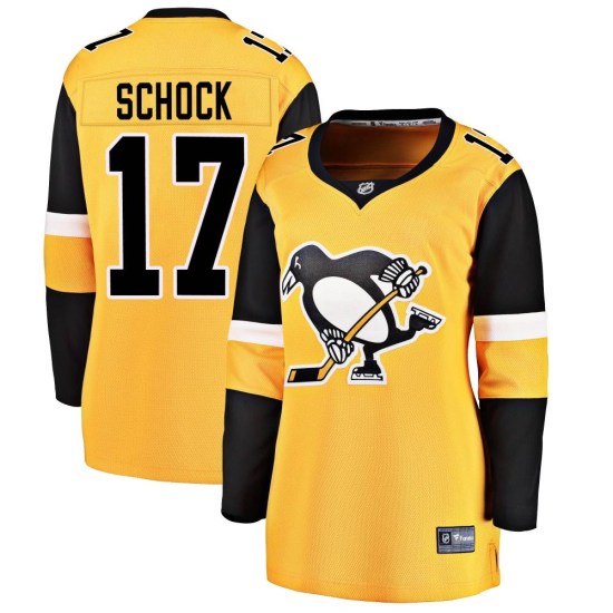 Ron Schock Pittsburgh Penguins Women's Breakaway Alternate Fanatics Branded Jersey - Gold