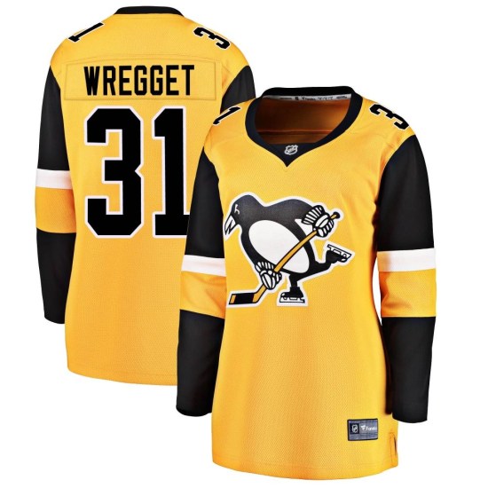 Ken Wregget Pittsburgh Penguins Women's Breakaway Alternate Fanatics Branded Jersey - Gold