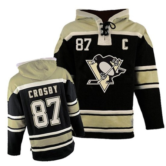 Sidney Crosby Pittsburgh Penguins Youth Premier Old Time Hockey Sawyer Hooded Sweatshirt - Black