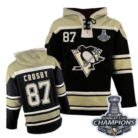 Sidney Crosby Pittsburgh Penguins Youth Premier Old Time Hockey Sawyer Hooded Sweatshirt 2016 Stanley Cup Champions - Black