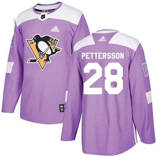 Marcus Pettersson Pittsburgh Penguins Authentic Fights Cancer Practice Adidas Jersey - Purple