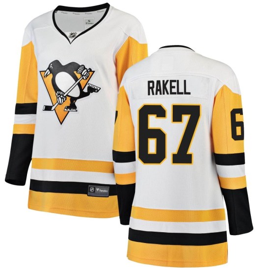 Rickard Rakell Pittsburgh Penguins Women's Breakaway Away Fanatics Branded Jersey - White